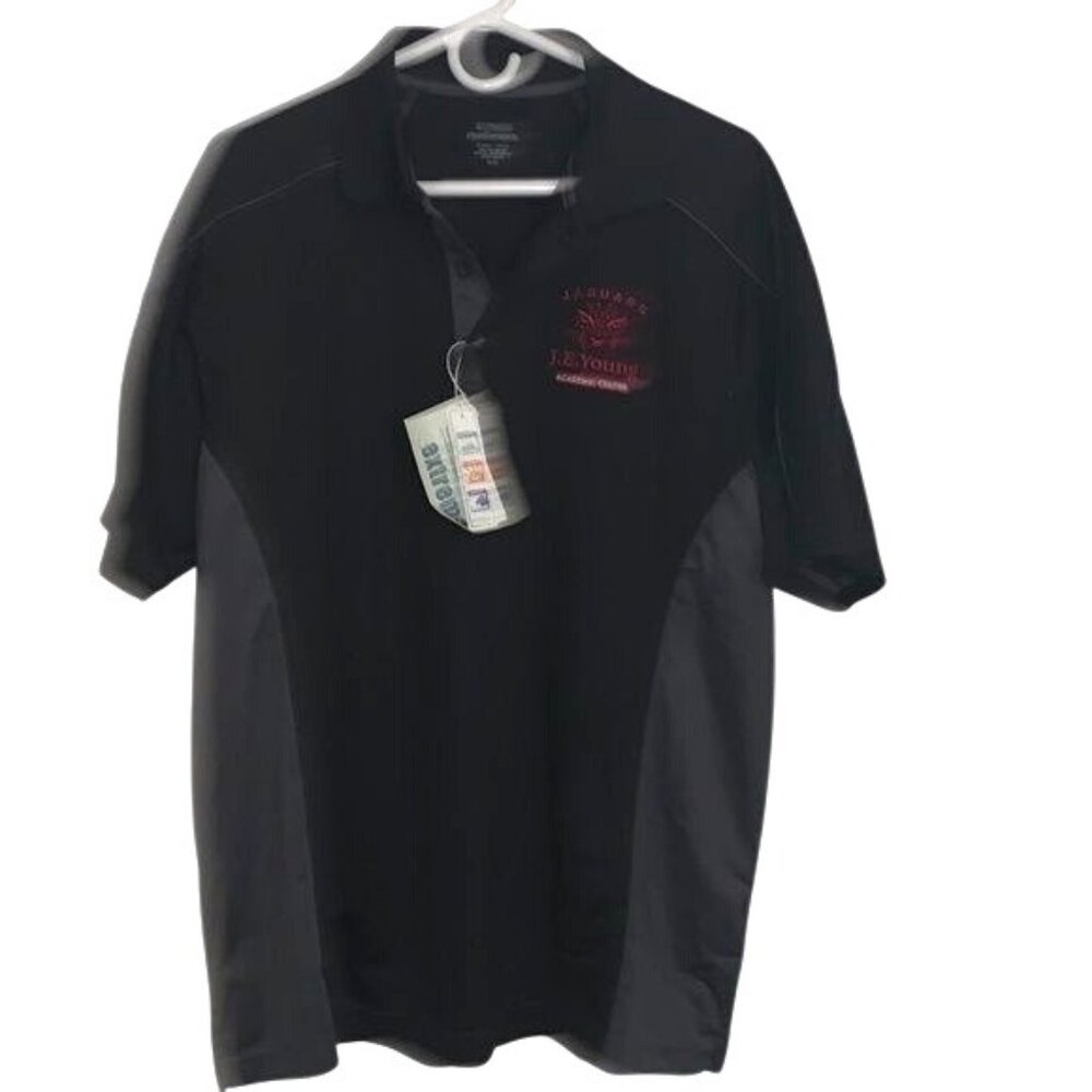 Extreme Performance Jaguars J.E. Young Academic Center Polo Shirt Black/Gray XL